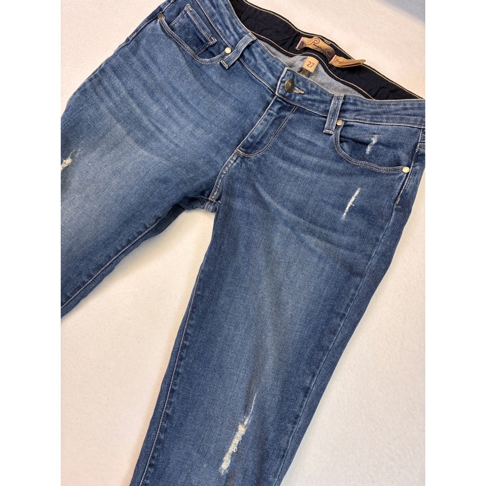Paige Modern Boyfriend Canyon Indie Sleaze Distressed Denim - 27 Blue